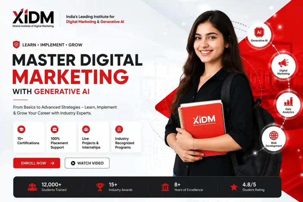 Master Digital Marketing with Generative AI Course in India | 15+ Certifications, Live Projects & Placement Support